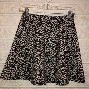Black and white patterned skirt